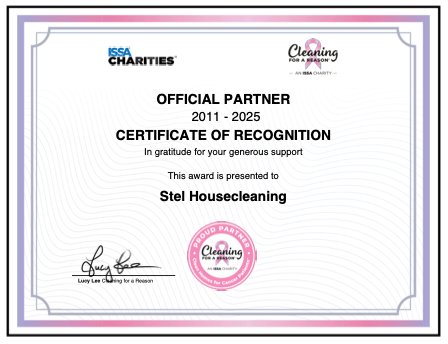 Certificate for Cleaning for a Reason